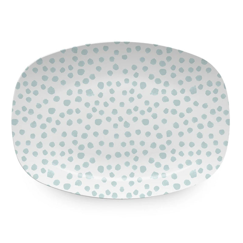 Teal Dotty Platter