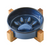 Kiln-Glazed Paw Print Slow Feeder Bowl