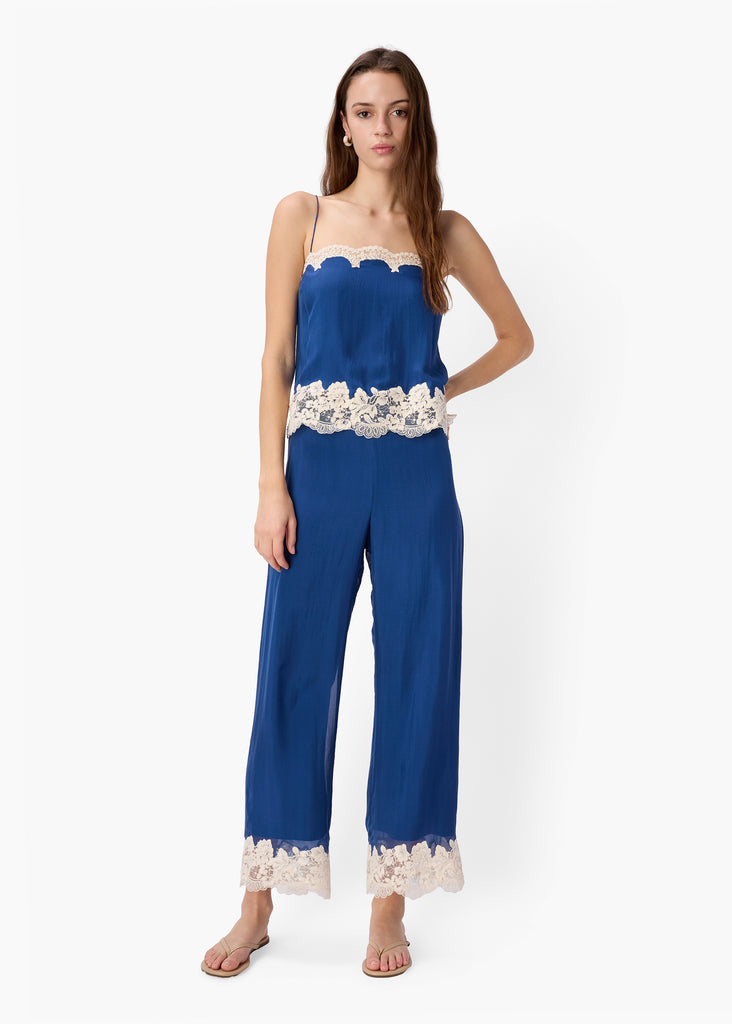 Gilda Silk Pant - Sailor