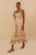 Pink Botanical Beauty Laces Cup Midi Dress