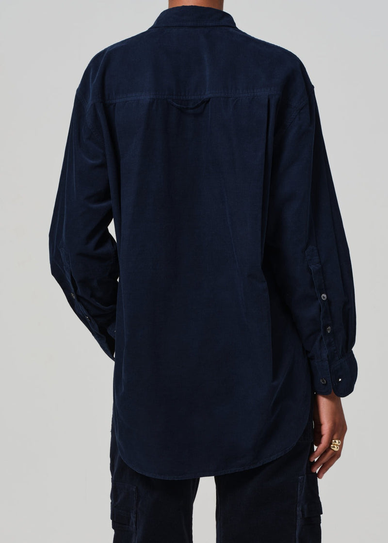 Kayla Corduroy Shirt - Navy