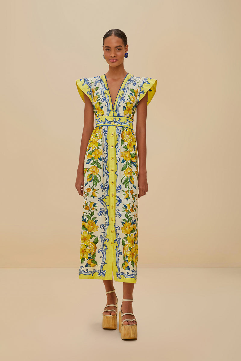 Off-White Sicily Scarf Maxi Dress
