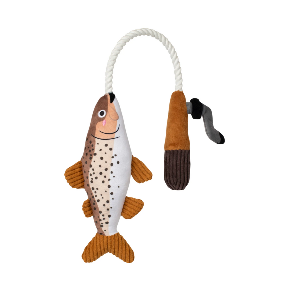 On The Line Fishing Plush Dog Toy