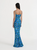 Saloni Renee Long Dress - Waterlily Azure