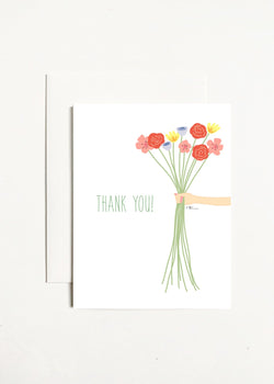 Flower Bouquet Thank You Card