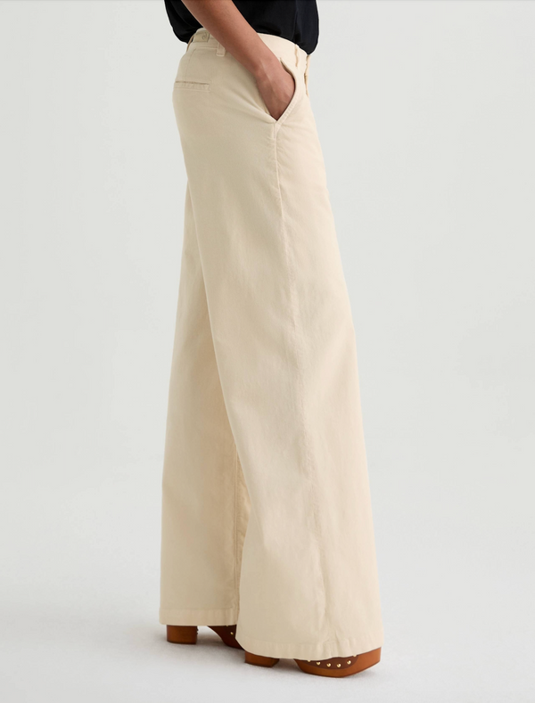 Stella Corduroy Low Slung Palazzo - Opal Stone