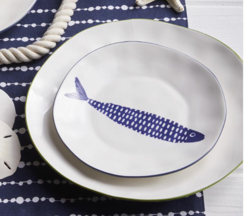 Holy Mackerel Salad Plate Set