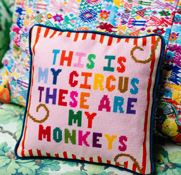 My Circus Needlepoint Pillow