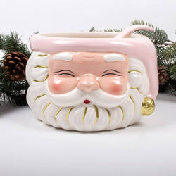 8 Oak Lane Pink Santa Punch Bowl & Ladle