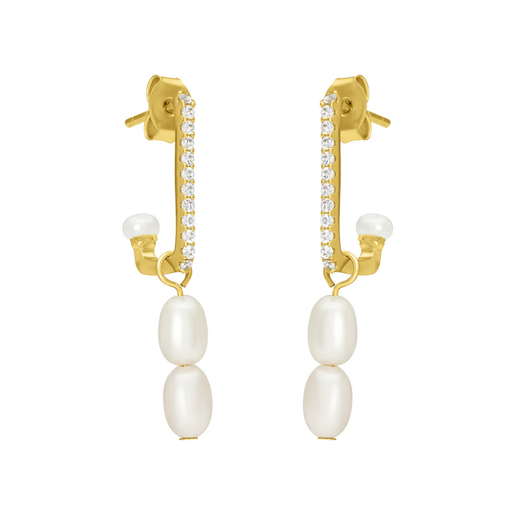 Anika Pearl Earrings - Gold