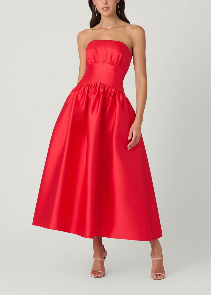 Shoshanna Midnight Posy Dress - Apple
