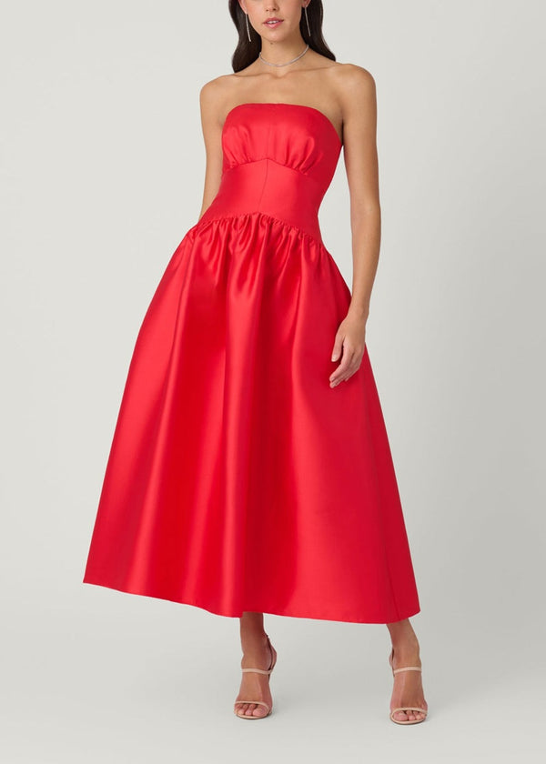 Shoshanna Midnight Posy Dress - Apple