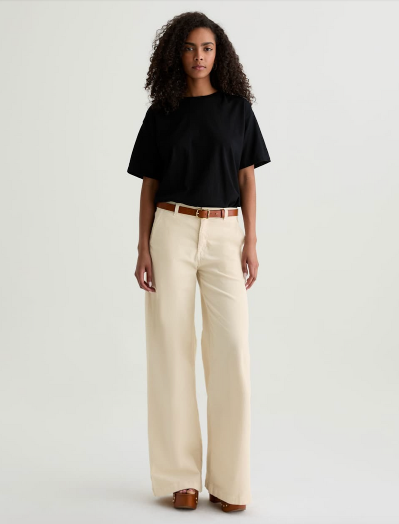 Stella Corduroy Low Slung Palazzo - Opal Stone