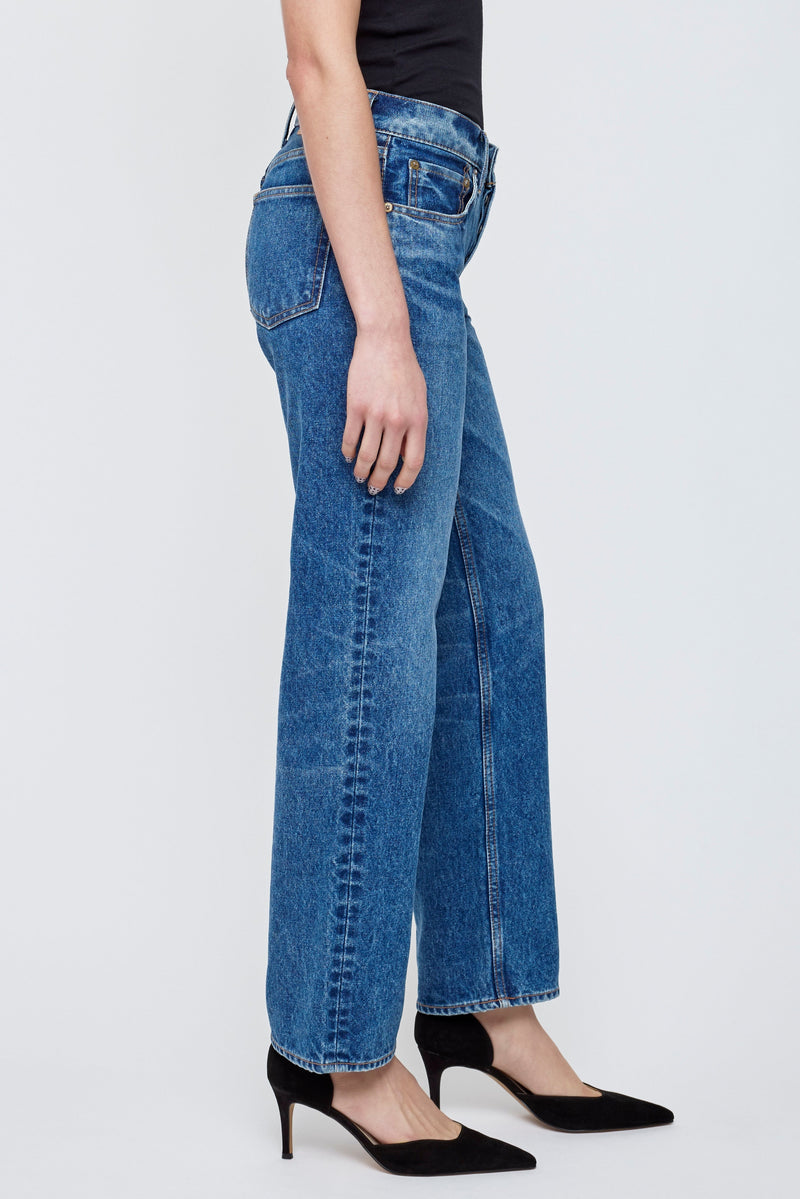 Moussy Philadelphia Low Straight - Blue