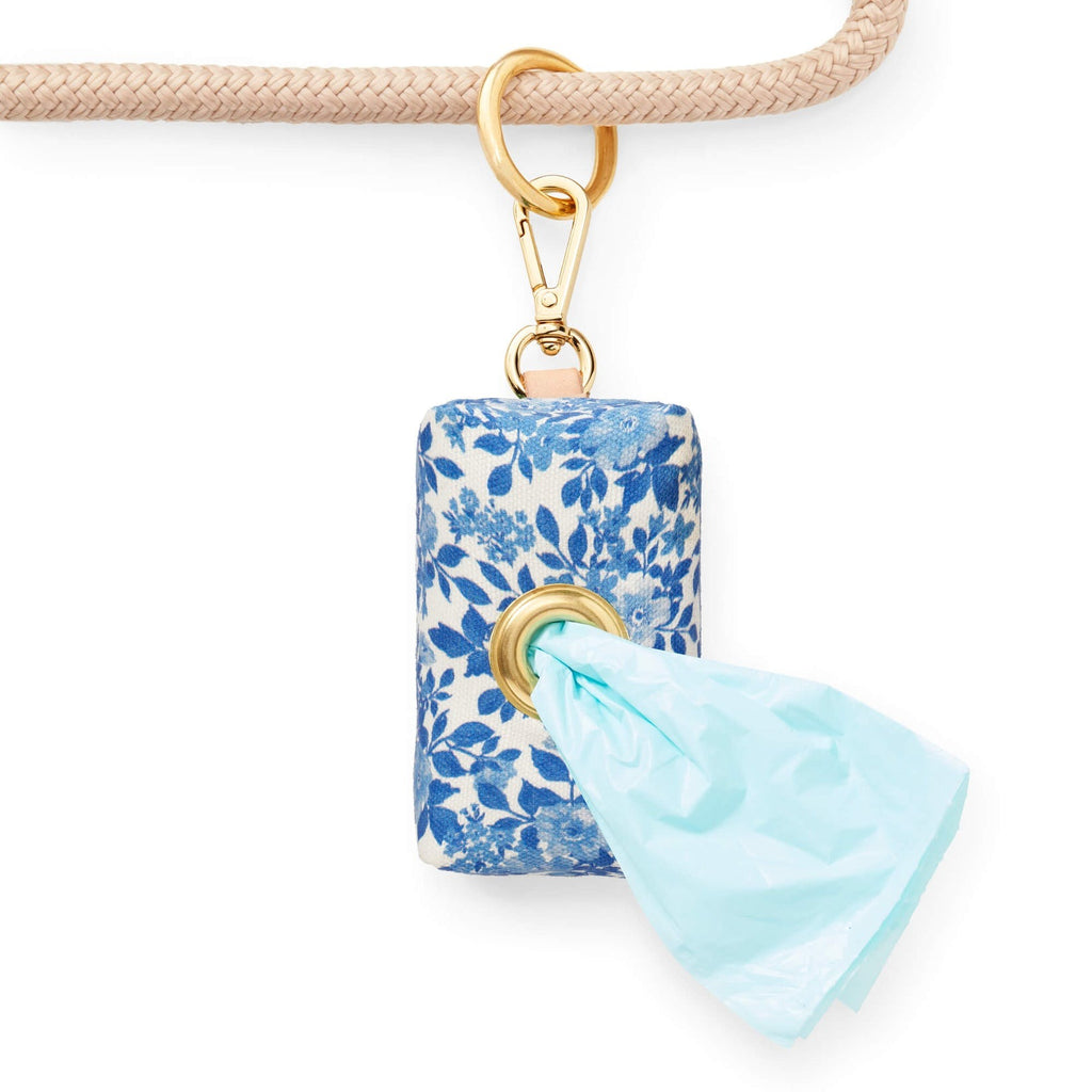 Blue Roses Spring Waste Bag Dispenser