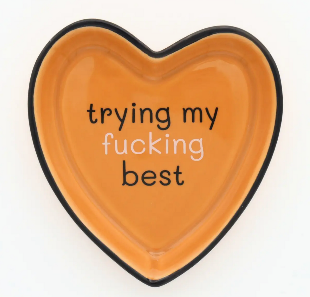 Trying My Best Heart Trinket Tray
