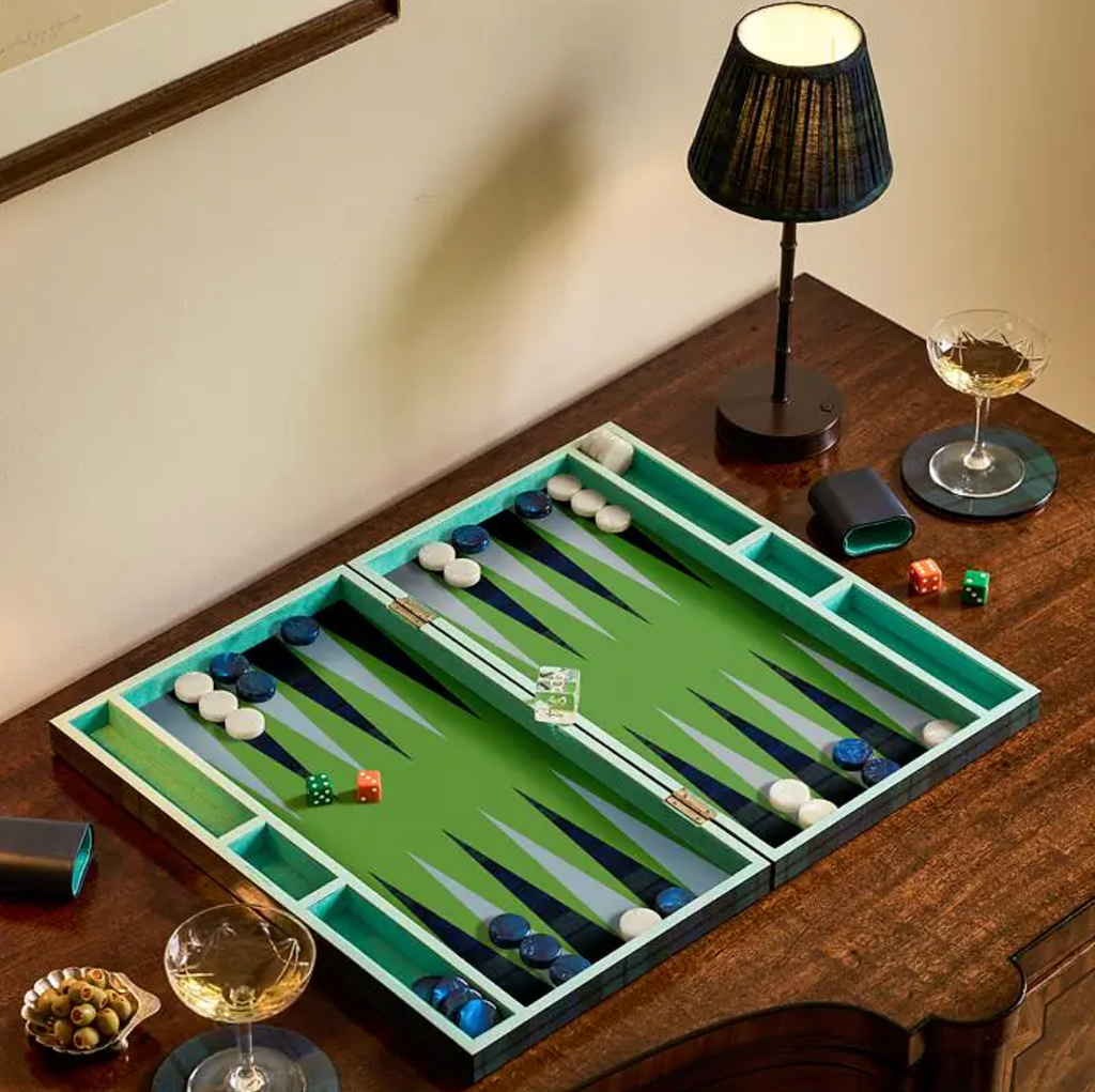 Addison Ross Lacquer Backgammon Set