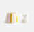 Pink & Yellow Stripe Heart Stoneware Jar