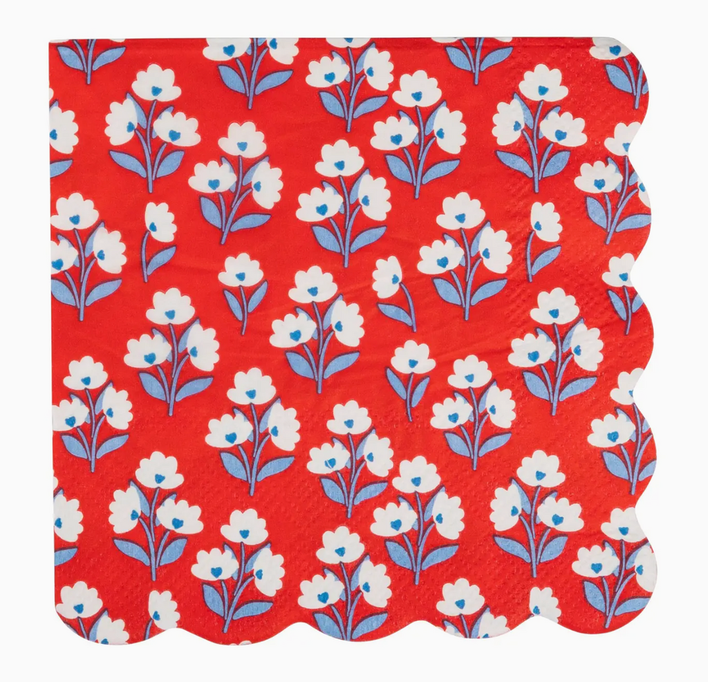 Assorted Floral Cocktail Paper Napkins