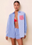 Solid & Striped Avril Button Down - Colorblock Marina Blue Stripe