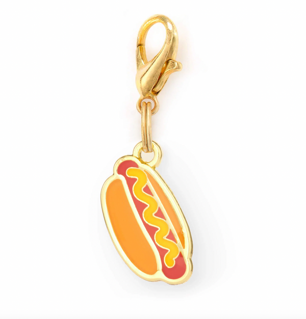 Hot Dog Collar Charm