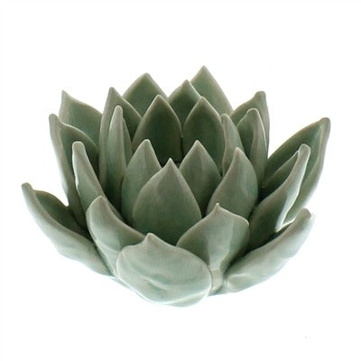 Succulent Tea Light Holder - Pale Blue