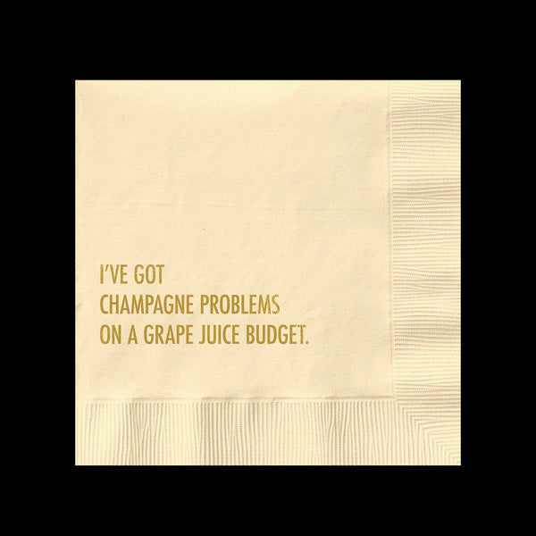 Champagne Problems Cocktail Napkins