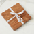 Square Scallop Cheese Board & Cheese Markers - Small