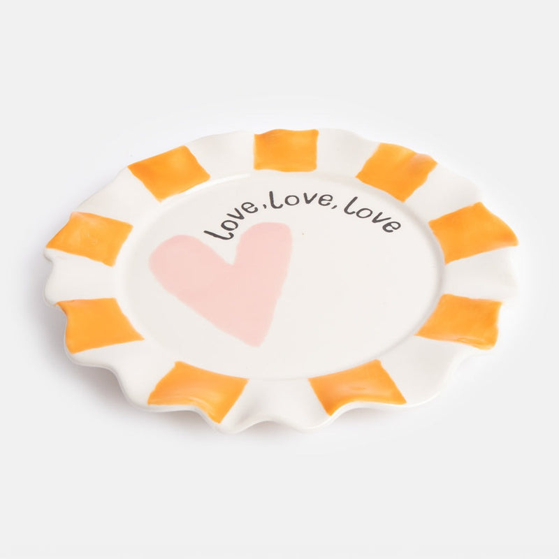 Love Heart Ceramic Plate