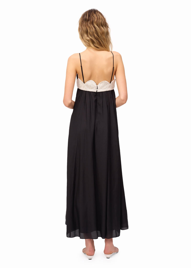 Iona Dress - Macademia/Black