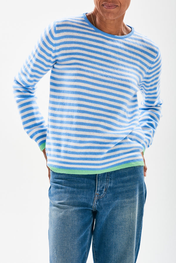 Tipped Little Stripe Crew