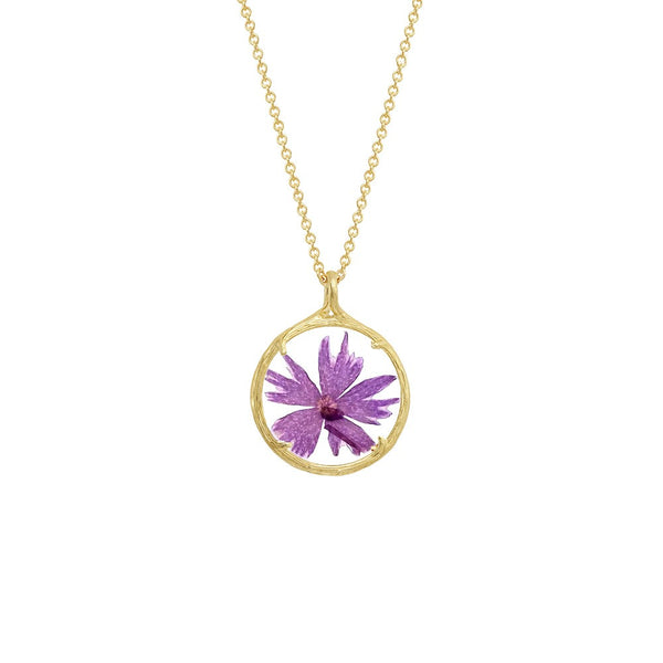 Small Botanical Necklace - Purple Phlox