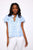 Ruffle Neck Top - Hydrangea Tropical Block Print