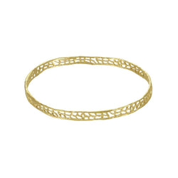 Thin Coral Bangle - Gold