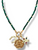 Malachite Beaded Necklace - 16"