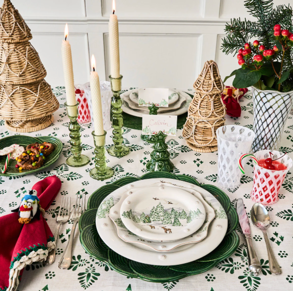 Berry & Thread Tree Place Card Holder Set - Basil