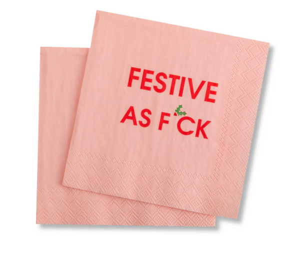 Festive As Fuck Cocktail Napkins