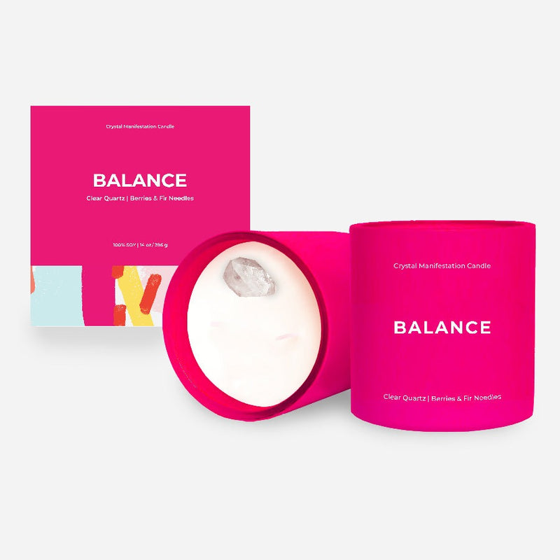 Jill & Ally Crystal Manifestation Candle - Balance
