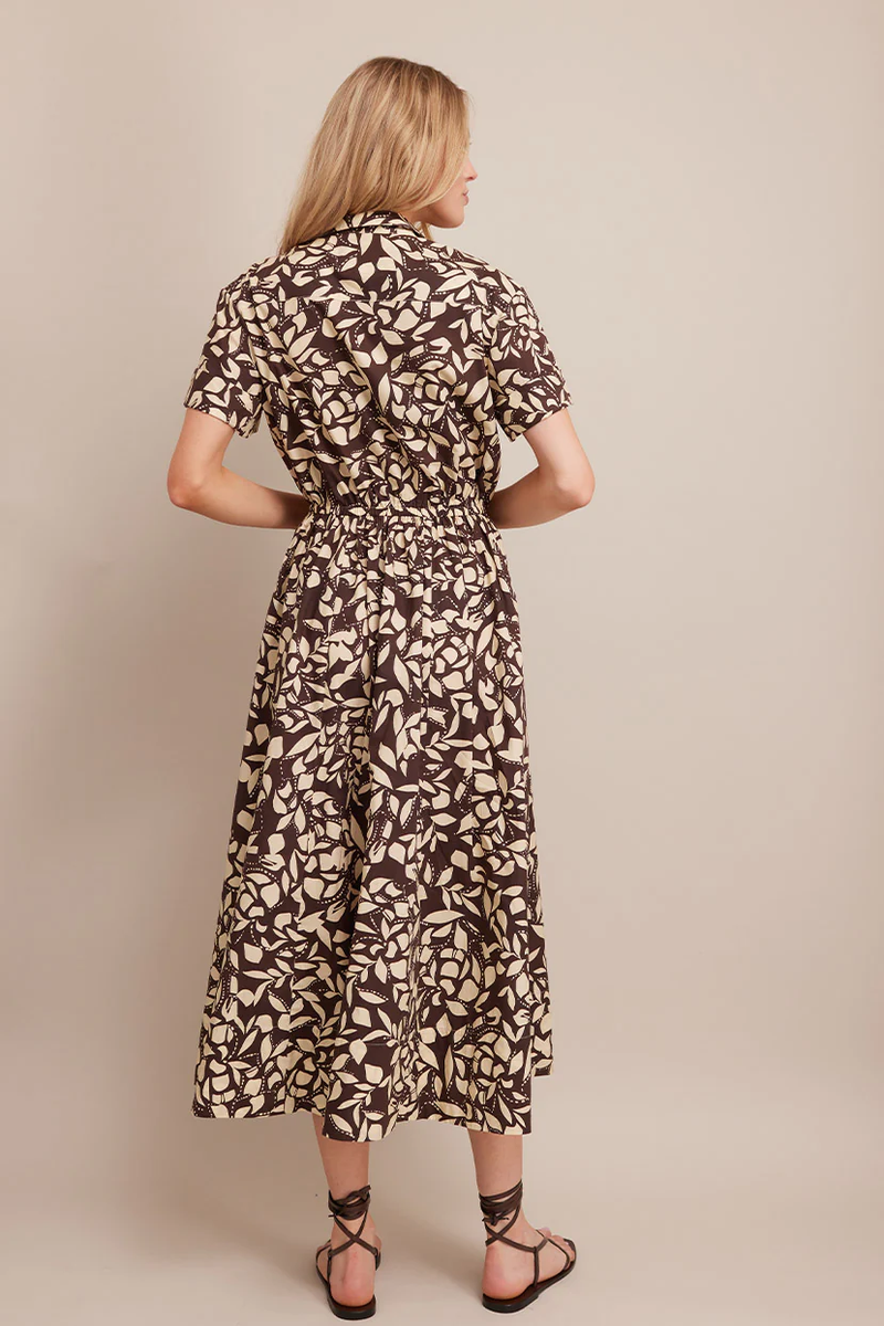 Asbury Midi Dress - Mosaic Flora Soil