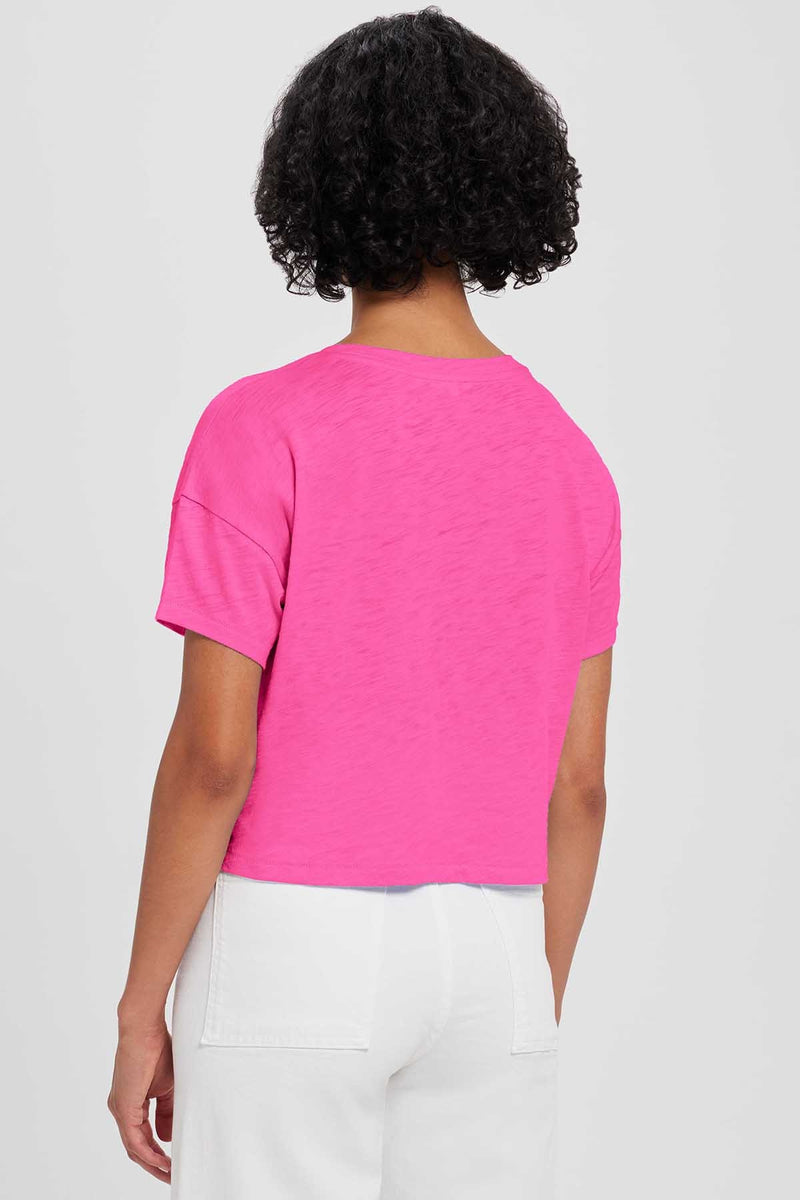 Drop Shoulder Tee - Raspberry