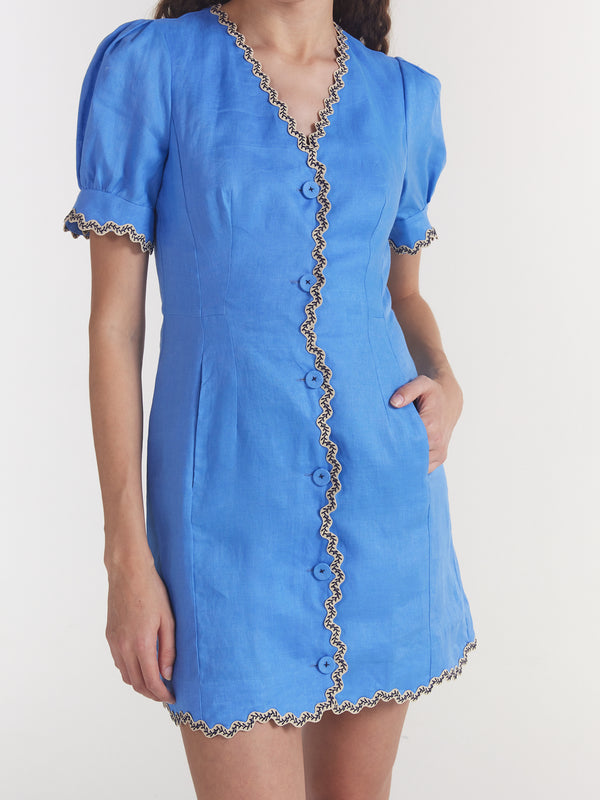 Marlee Dress - Peri Blue