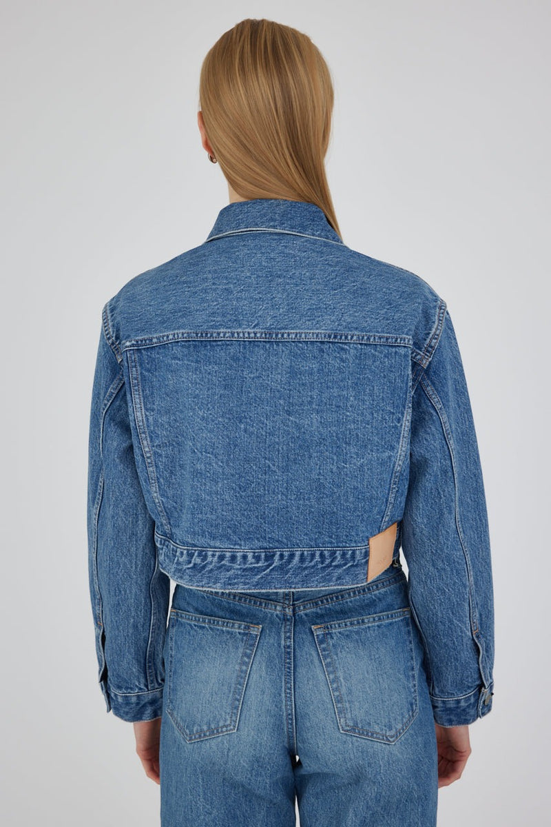 Bayview Zip Cropped Jacket - Blue