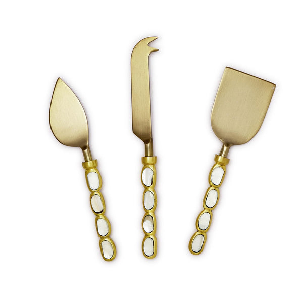 Keshi Mother Of Pearl Cheese Knives Set