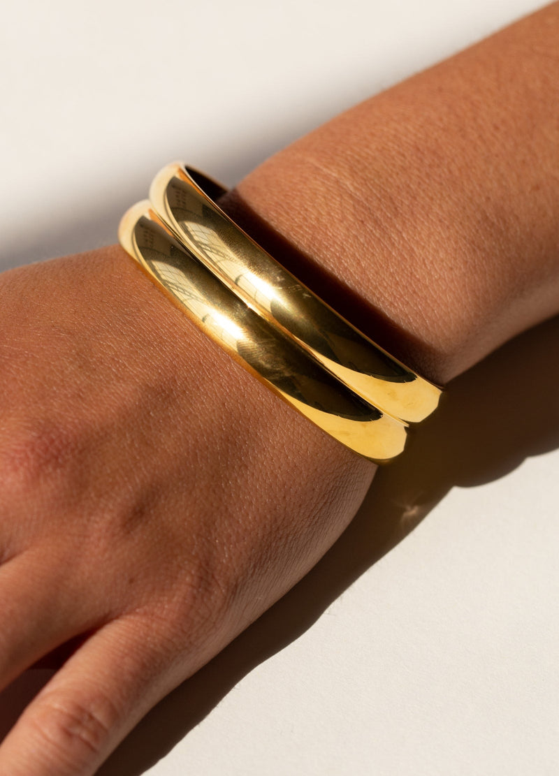 Mia Bold Statement Bangle - Gold