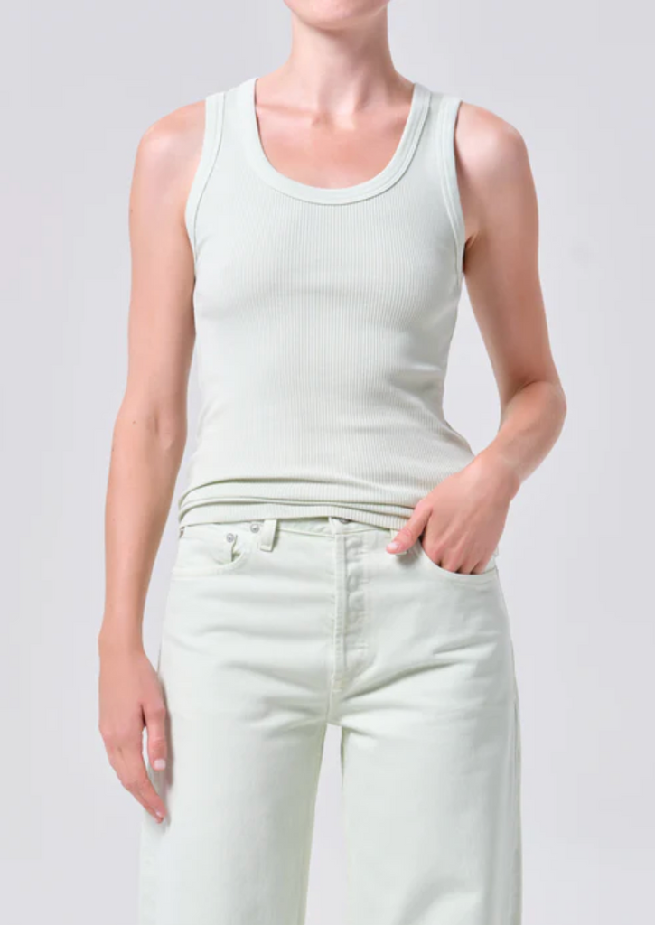 AGOLDE Poppy Tank - Mint Cream