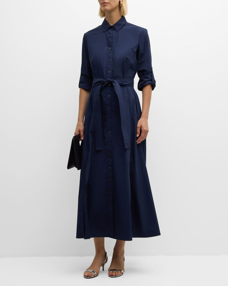 Laine Weathercloth Dress - Navy