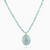 Triple Gemstone Beaded Choker - Aquamarine & Larimar