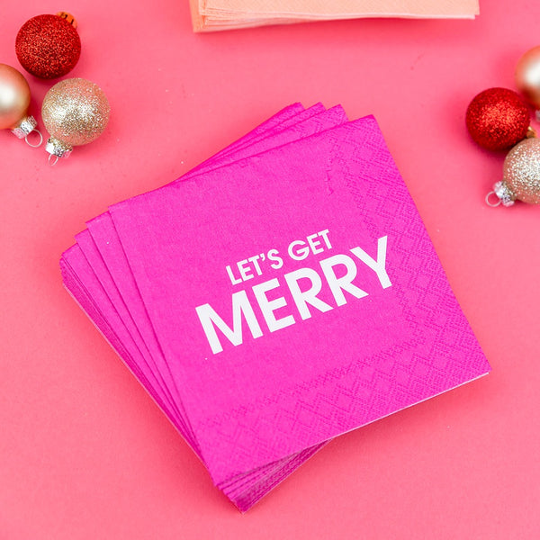 Let's Get Merry Cocktail Napkins