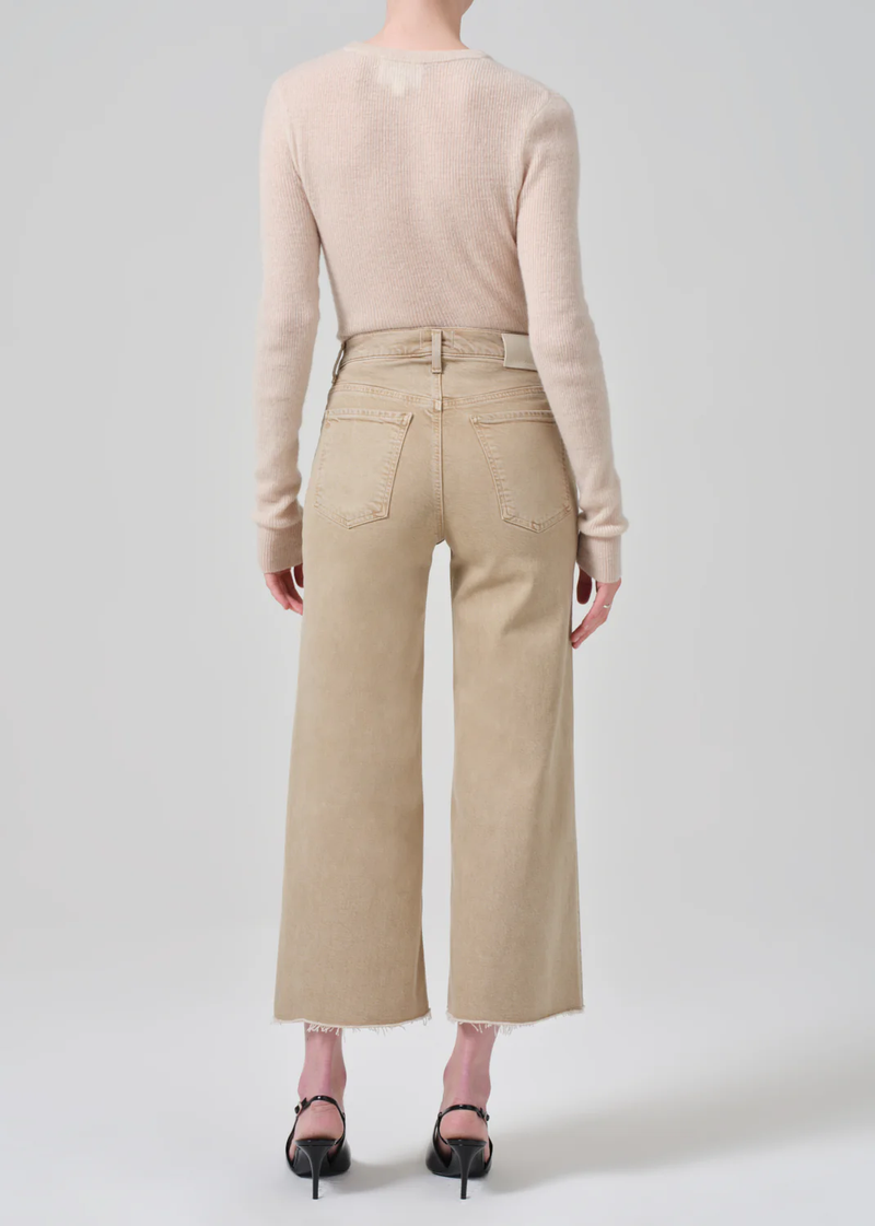 Lyra Wide Leg Crop - Porcini