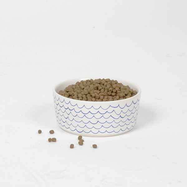 Sketched Wave Dog Bowl - Medium